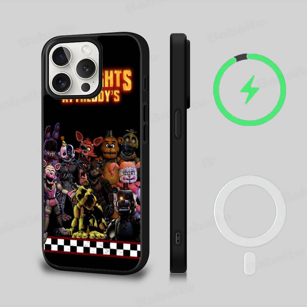 F-FNAF Five-nights-At-Freddys Magnetic For Magsafe Phone Case For iPhone 17 Air 16 Pro Max 15 14 13 12 11 Protective Cover