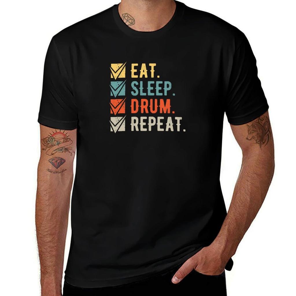Funny Drummer TShirt black cotton tshirt plain for man package t shirt man plain TShirt