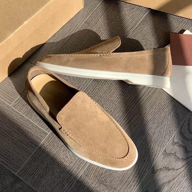 Mocasines de verano para hombre, zapatos planos casuales, zapatos con un solo estribo, talla grande