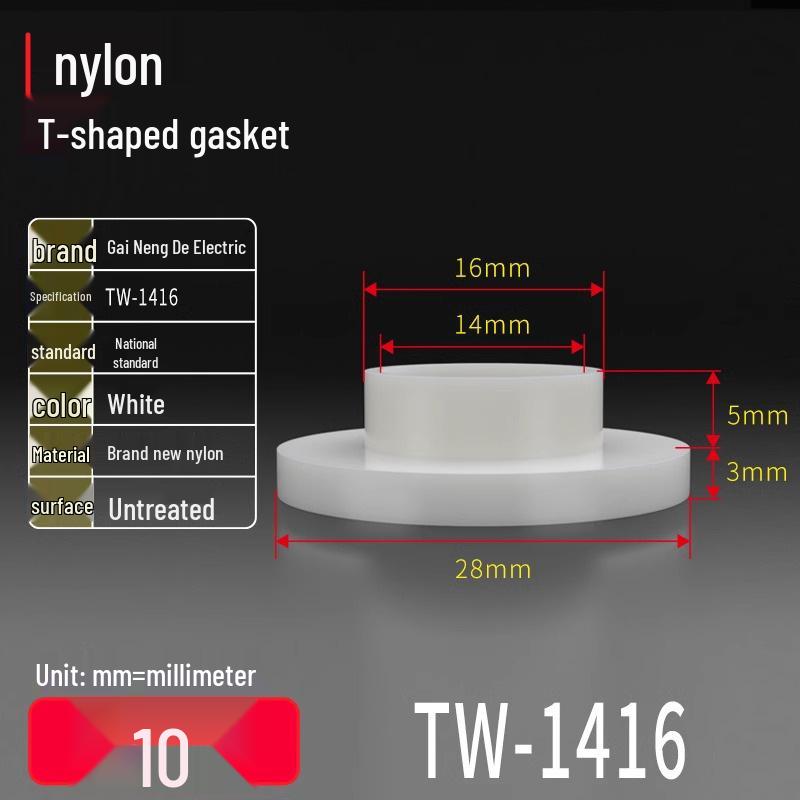 T-förmiger Nylon-Kunststoff-Dichtungsring und Schraubwellenhülse (Für dich: M2-M35)