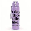 1PC A Day Without Reading Is Like Quote 750ml Color Plastic Sports Water Bottle Leakproof Flip Straw Lid Suitable for Sports Office Home Use