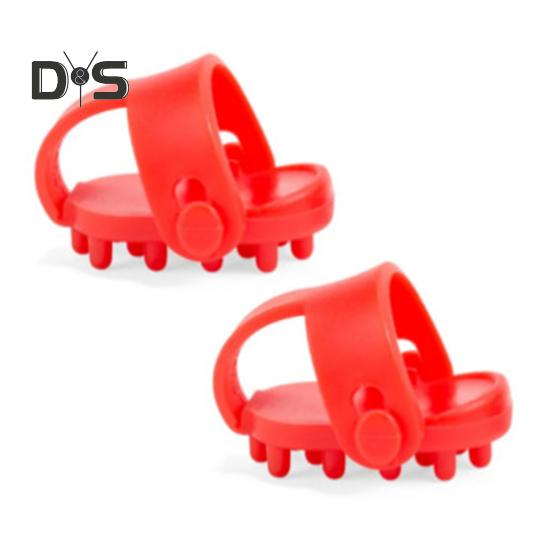 

2 шт. міні-масажер для великого пальця акупресура кліпса портативна подорож легка повна м язова напруга тіла зняття тиску точки глибокого масажу тканин пальців інструменти 2pcs червоний