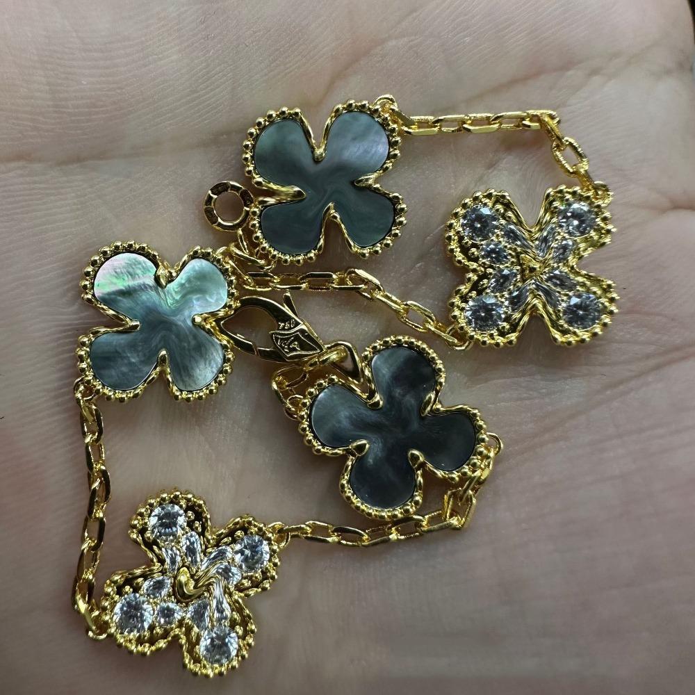 High Version Four-leaf Clover Bracelet Female Mother-of-pearl Agate Five-flower Ladies Bracelet