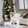 Dollhouse Miniature Furniture 1/12 Scale White Resin Side Table for Craft Enthusiasts and Dollhouse Collector