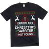Natal engraçado Erro 404 Suéter não encontrado Camiseta estilo suéter feio Camiseta