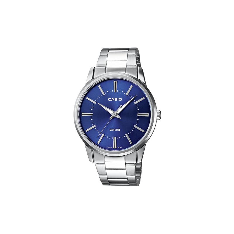 

Casio STANDARD series luminous hands, quartz movement, stainless steel strap, Japanese and Korean watches, men s watches, blue dial MTP-1303D-2A синий
