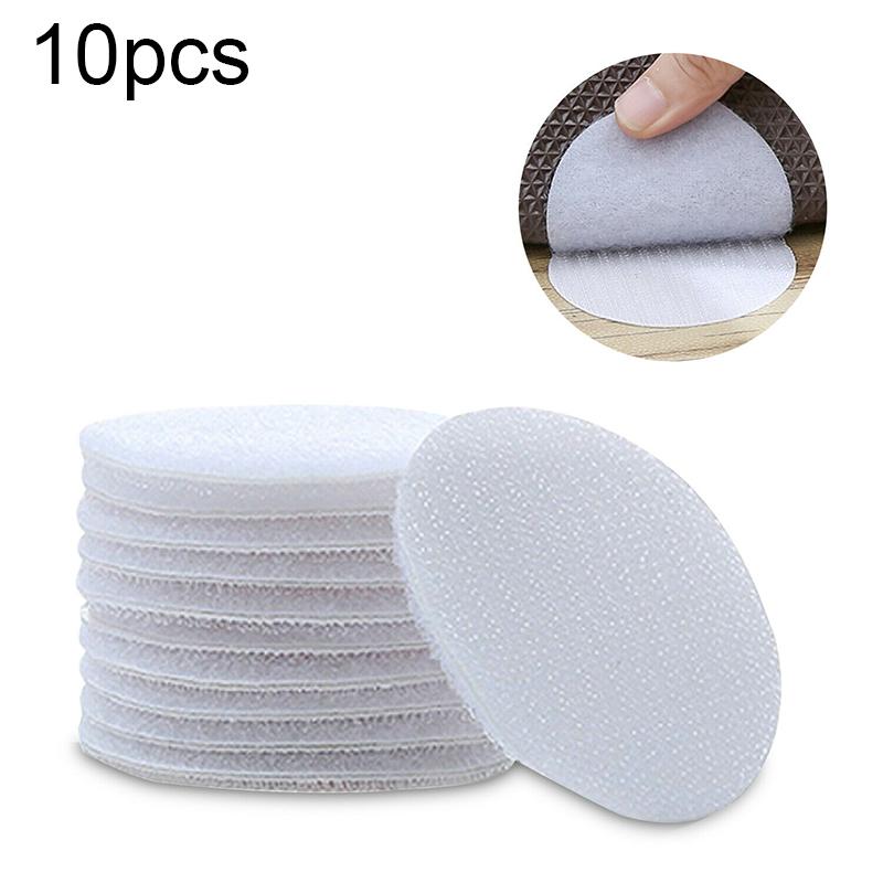 

Reusable Double Sided Sticky Tape Set 10Pcs Rug with Strong Adhesiveness for Long Lasting Use on Smooth Surfaces белый