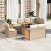 VidaXL Garden Lounge Set with Cushions 9 Pcs Beige Braided Resin Acacia 3327726