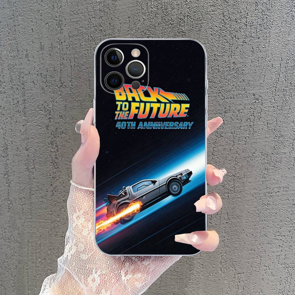 Back To The Future Transparent TPU Phone Case For IPhone 17 11 12 13 14 15 16 Pro Max 16 Plus Cover