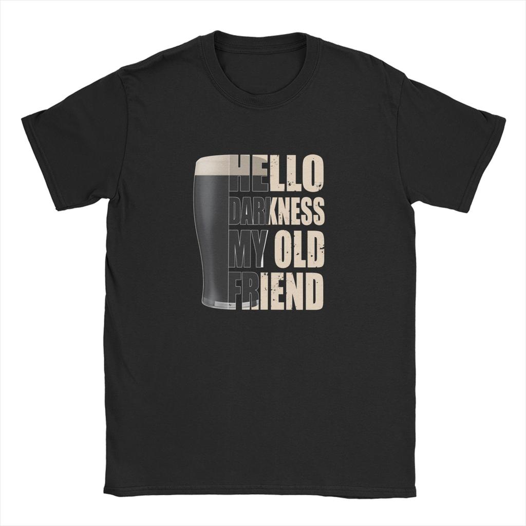 Hello Darkness My Old Friend T Shirt Beach Hipster T Shirts Unisex Cotton Comfortable Clothing ShortSleeve Streetwear Tops