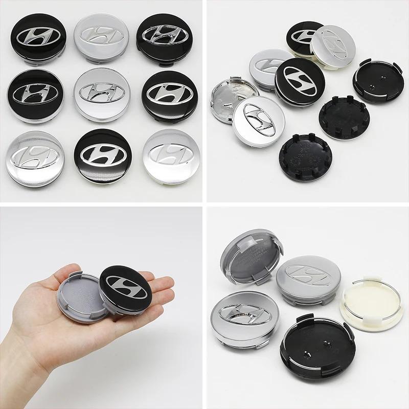 ABS 65/56/61/60mm 3D Car Emblem Wheel Hub Center Cap Badge Covers Accessories For Hyundai I10 I20 I30 Getz Accent Elantra Santa