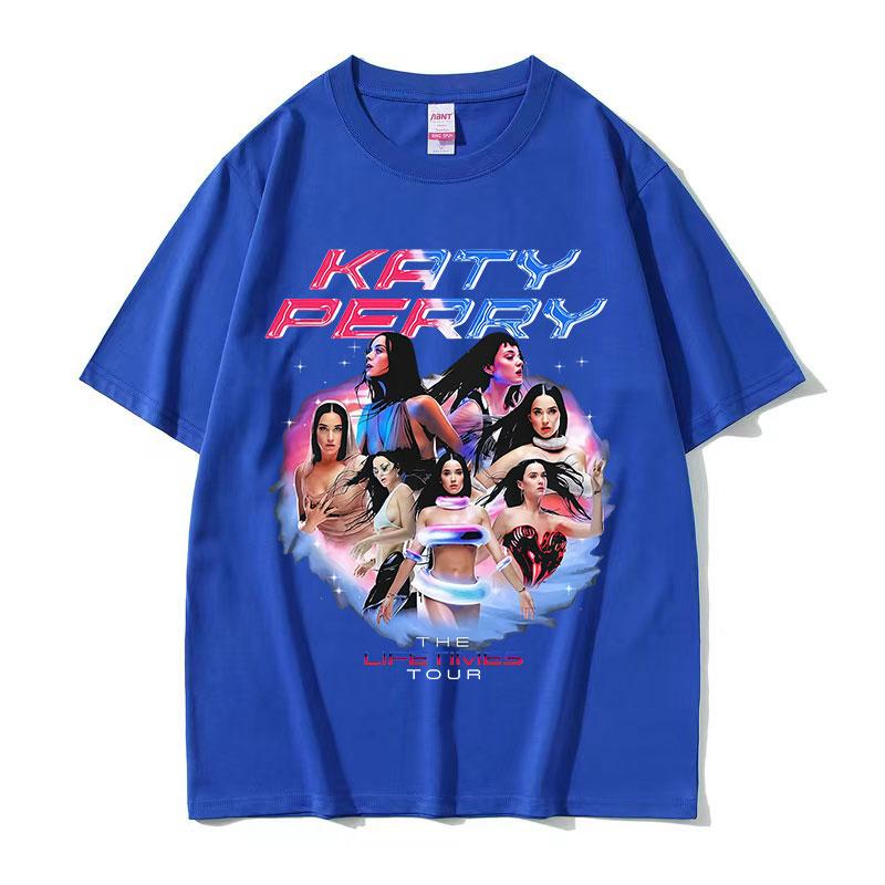 Katy Perry The Lifetimes Tour 2025 Graphic T Shirts Unisex Women Vintage Fashion High Quality Tshirt Aesthetic Short Sleeve Tshirt