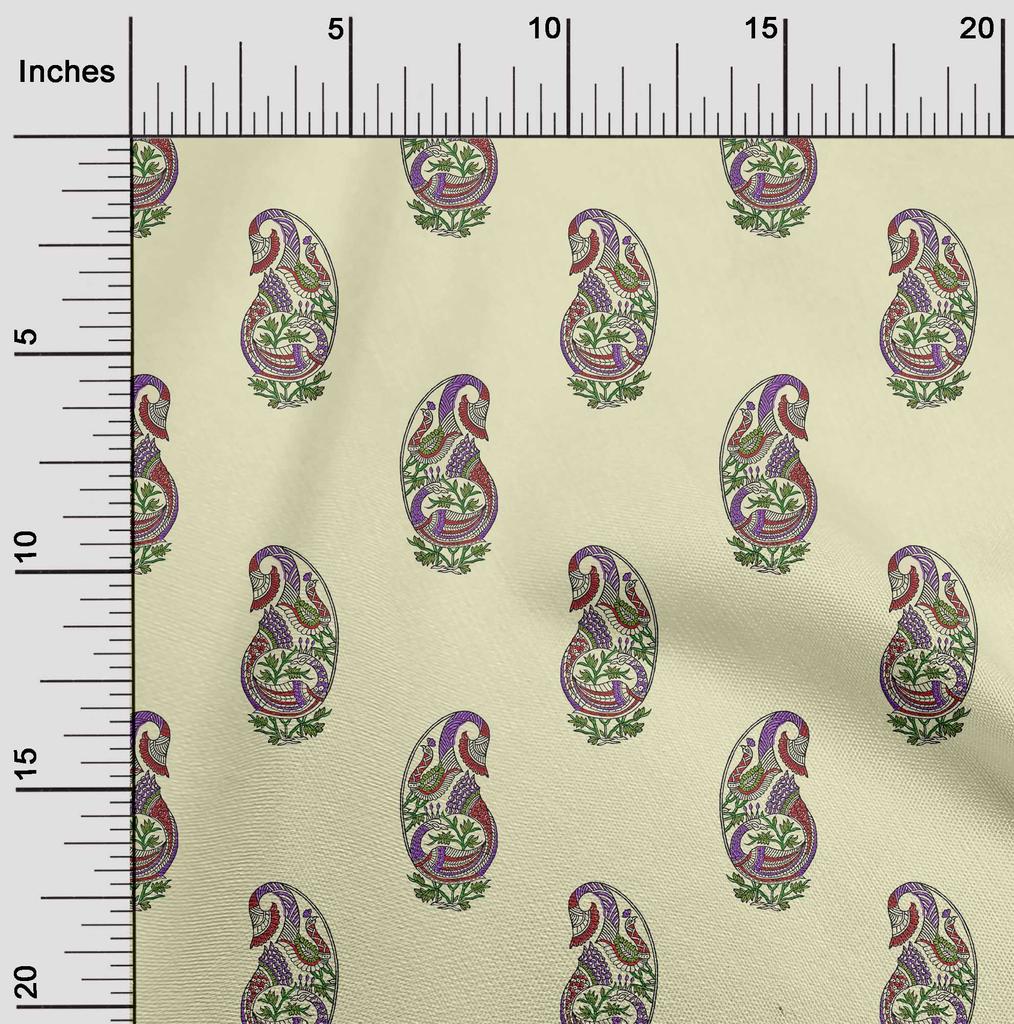 oneOone Baumwoll-Flex Stoff Blush Pink Pfauenblock Nähen Bastelprojekte Stoffdrucke Meterware 40 Zoll