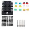 12Way Fuse Box Car Blade Fuse Holder Red LED Indicator Cover For Marine Boat RV