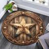 Star Emblem Round Area Rug,Carpet Rug for Living Room Bedroom Sofa Playroom Decor,Non-slip Floor Mat