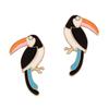 Exaggerated, Creative Ladies Niche Enamel Parrot Fashion Personality, Earrings