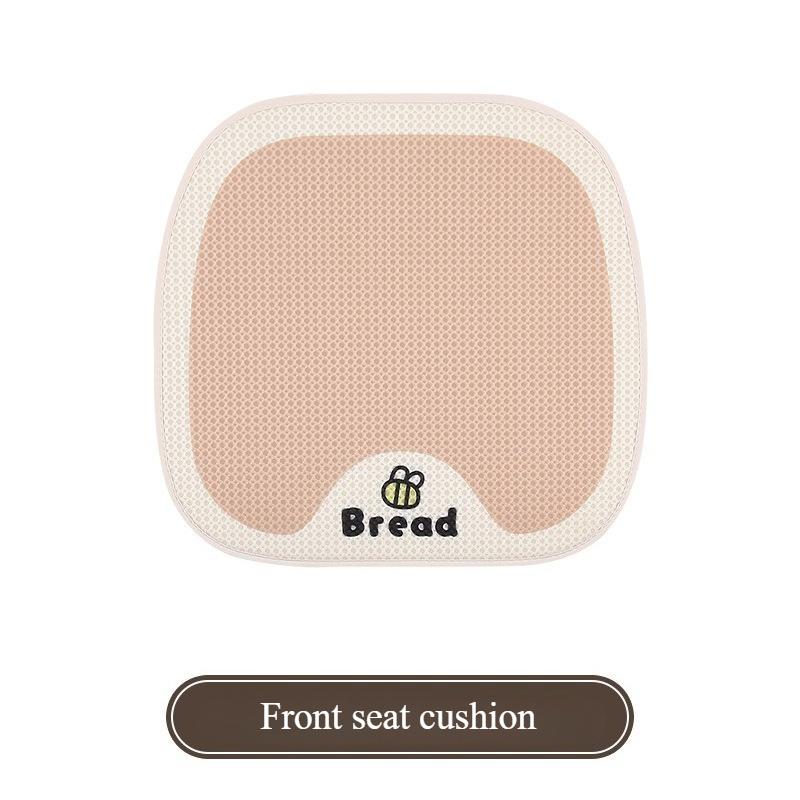 

Cute Dog Car Seat Cushion Universal Four Seasons Breathable Half Pack Cartoon Rear Single Seat Cover Seat Accessories