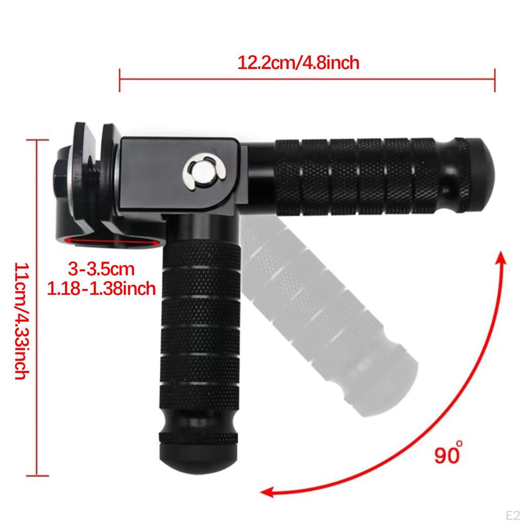 Motorcycle Footrests Accessories Foldable 8mm Pegs Pedal Board Attachment Easy Installation Sturdy