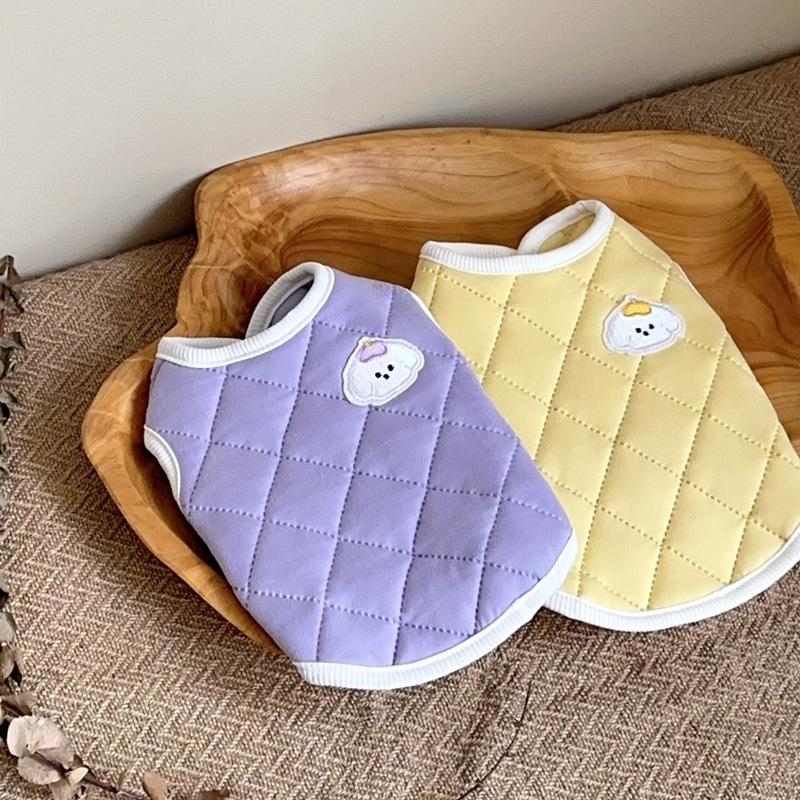 Pet Cotton Coat Teddy Bichon Pomeranian Small Dog Poodle Cat Cat Warm Vest Dog Clothes Autumn And Winter Clothing