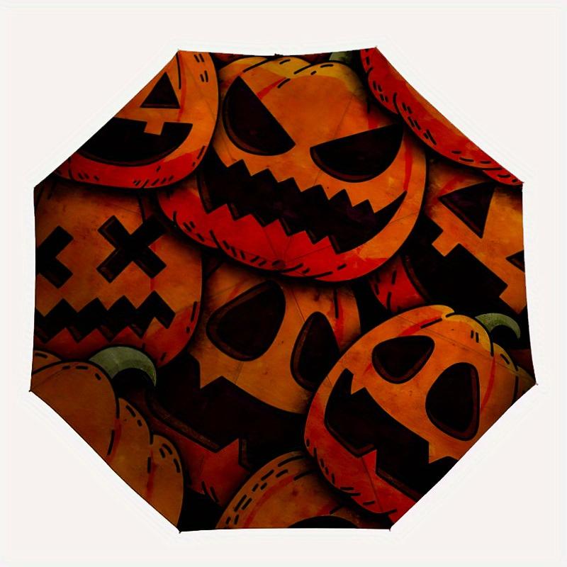 

1pc Pumpkin Patch Automatic Folding Umbrella, Portable & Foldable Design with 8 Ribs, Casual Outdoor Accessory yy250805080
