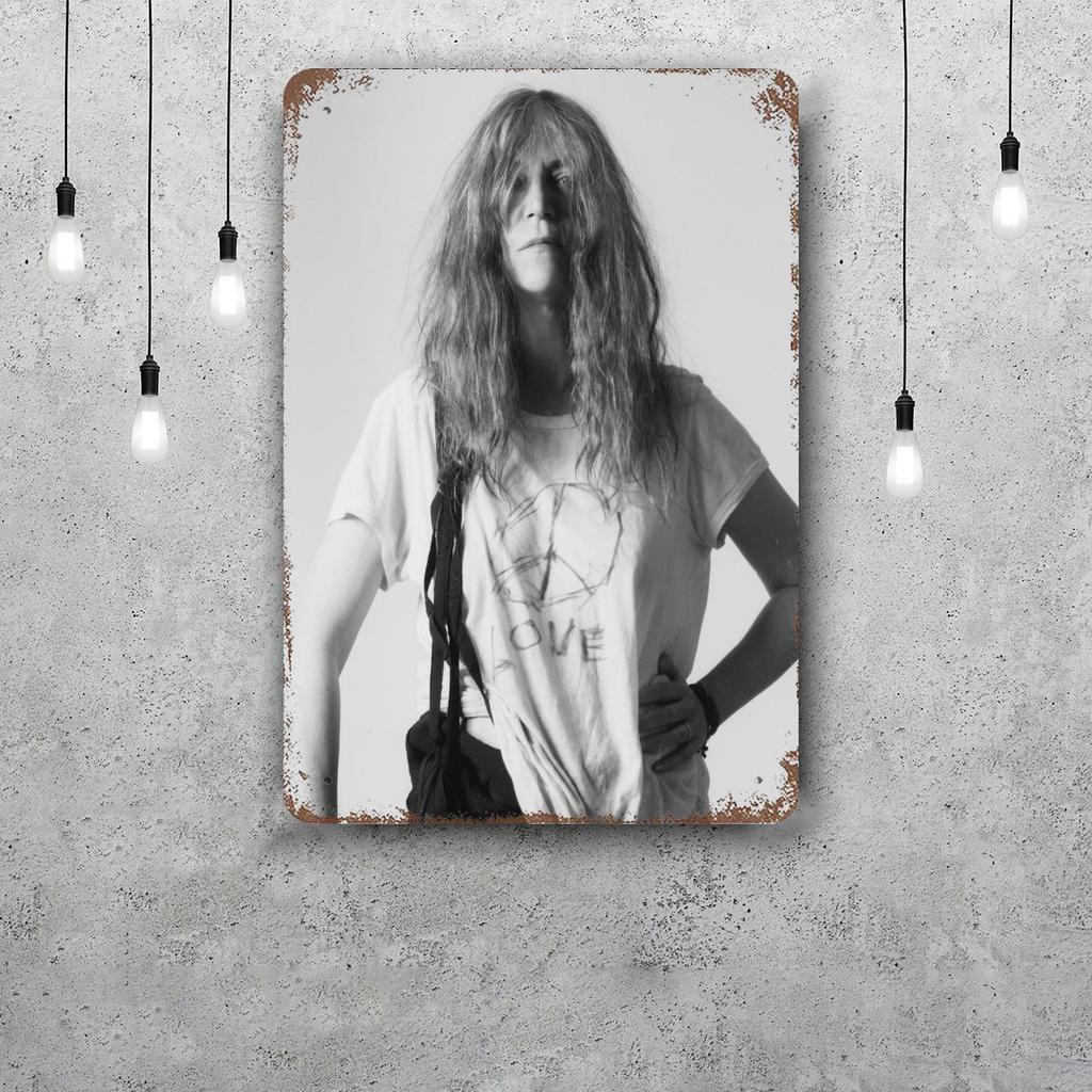 Patti Smith Retro Vintage Tin Sign Poster Decorative Plaque Metal Plate Wall Decor