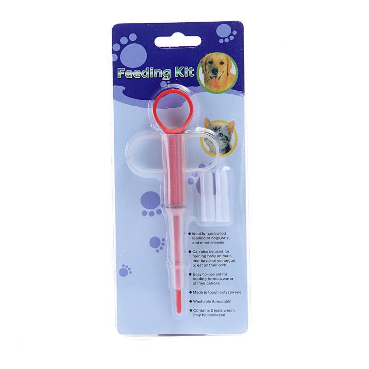 

Pet Syringe Feeder: Press-Type Medicine & Milk Dispenser for Dogs & Cats красный