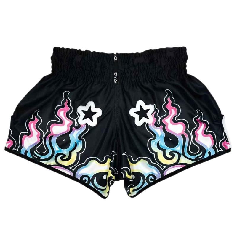 YOKKAO Muay Thai Shorts Herren - Schnelltrocknende Trainingshose mit Aufdruck Boxen MMA Kickboxen Fitnessstudio Kleidung