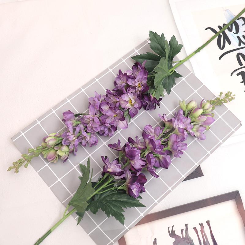 75cm Dlouhý Větvičník Hyacint Umělá Květina Krásný Ostrožka Hedvábná Umělá Květina Svatba Domov Zahrada Dekor fleur artificielles