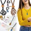 Adjustable Necklace Cord Empty Stone Holder Wax Rope Diy Necklace Natural Quartz Crystal Healing Stone Net Bag Pendant