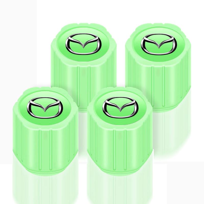 Luminous Car Tire Valve Caps Fluorescent Motorcycle Wheel Tyre For Mazda 3 6 CX5 2 CX3 CX9 MX5 Axela Demio MS CX5 2 Axela Demio Atenza MS GJI GH BK MP