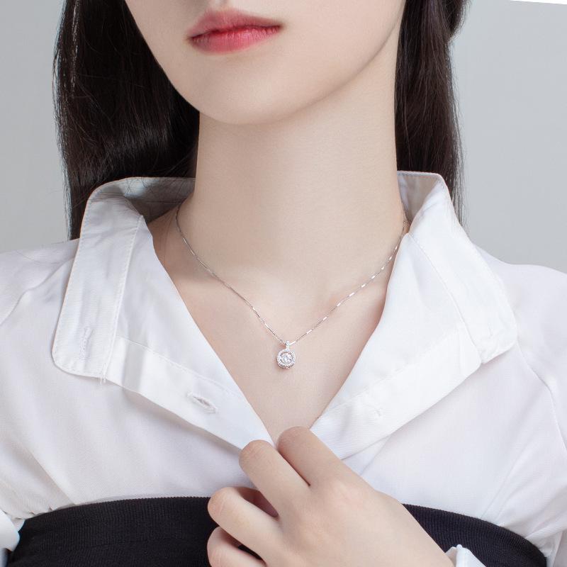 S925 Silber Lebendiges Halsband: Koreanische Clavicle-Kette mit Anhänger - Perfektes Weihnachtsgeschenk für Sie
