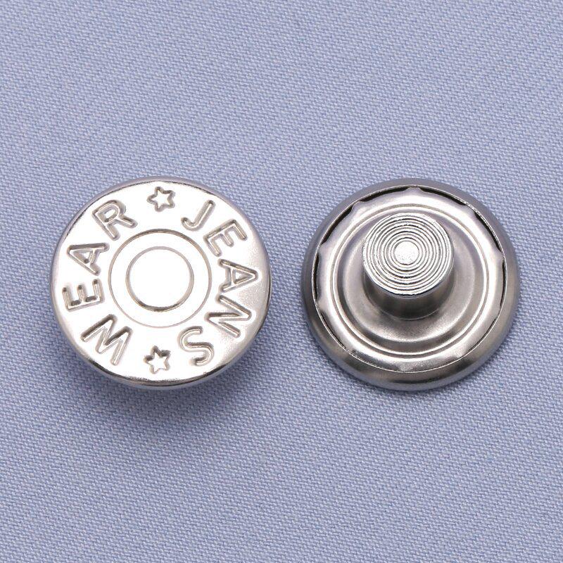 Nastavitelné kovové knoflíky bez šití pro džíny, odnímatelný stahovací kouzelný knoflík v pase