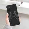 Phone Case For Xiaomi Redmi Note 11 9 10 Pro Max 5G 8T 9T 9s 7 8A 9C 7a 9A 8 Abstract Line Drawing Kiss Body Face Art Soft Cover