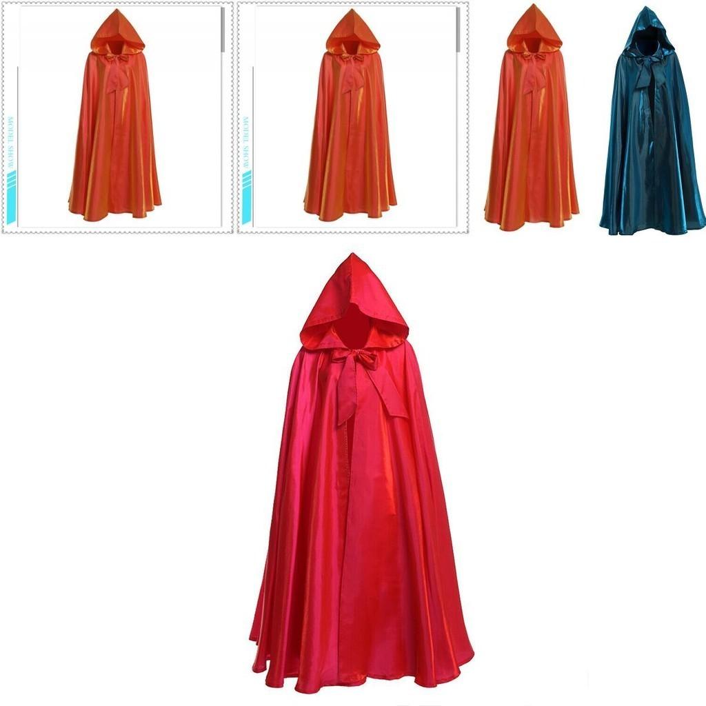Halloween Hooded Cloak Adult Kids Robe Cape Gothic And Mysterious Costume For Cosplay Parties