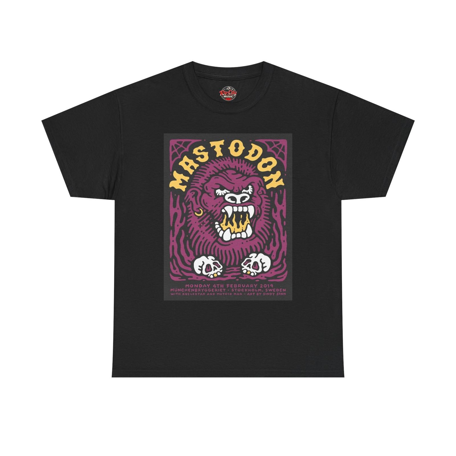 Mastodon Feb 4 Munchenbryggerit Stockholm Sweden Retro Concert Poster T-Shirt S