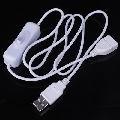 1Pc 1M Usb Cable With Switch On/Off Cable Extension Toggle For Usb Lamp Usb Fan