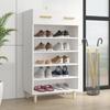 Day and Night - Day and Night White Plywood Shoe Rack 60x35x105 Cm