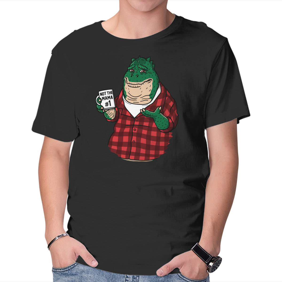 Unisex Crew Neck T-Shirt Not the Mama Graphic Short Sleeve Casual Tee M