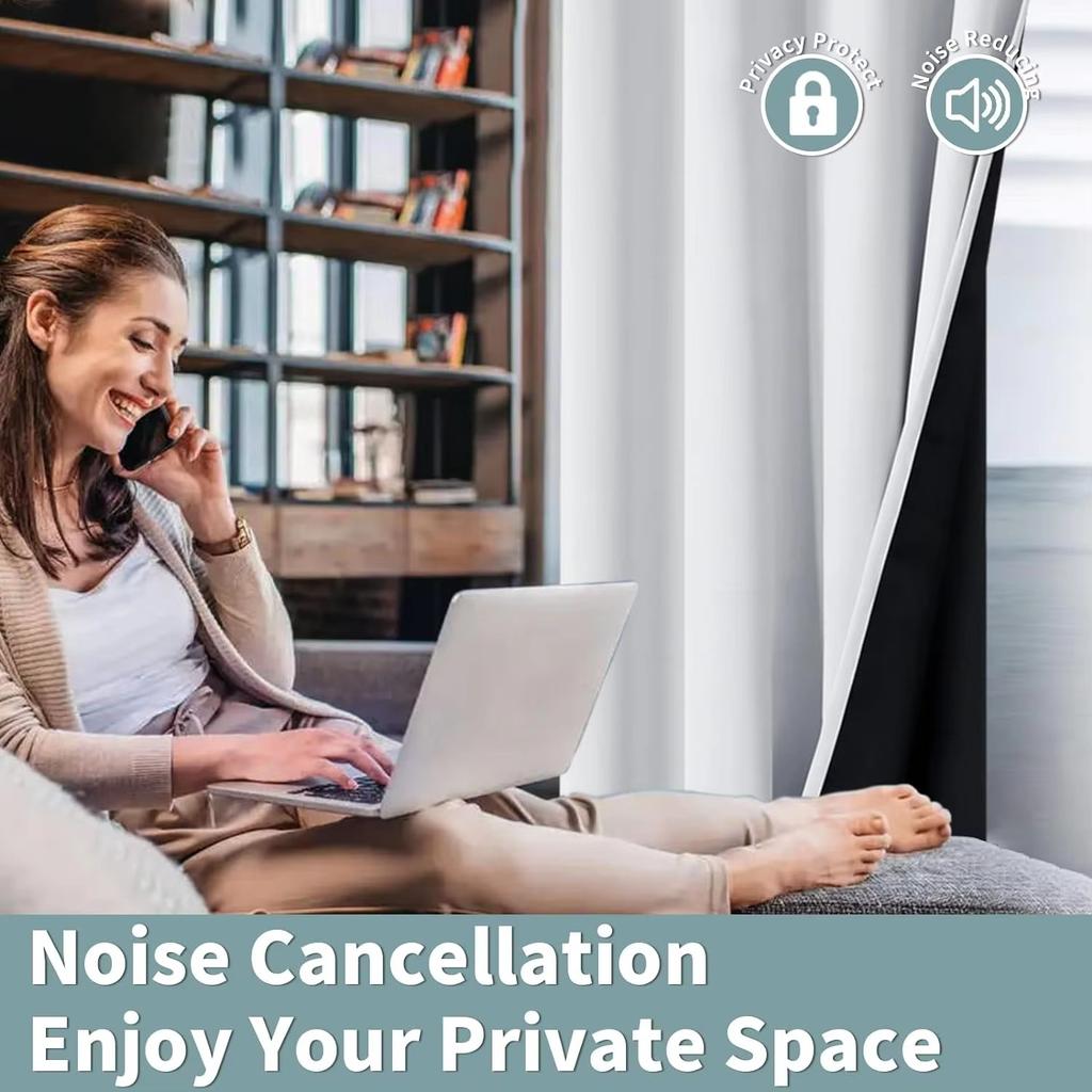 1 ks/2 ks Šedobílé barvy Zatemňovací závěs pro ložnici Obývací pokoj Stínící závěsy Okenní dekorace Stínidla