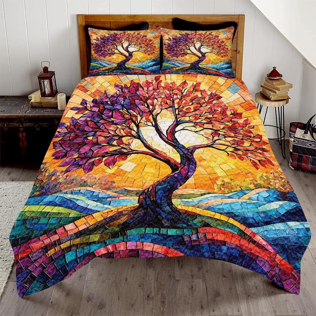 Old Tree Duvet Cover Sets For Kids Teens Queen Quilt Covers Lightweight Down Bedroom Decor 2 Pillowcases 1 Duvet Cover No Quilt