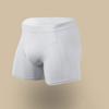Men Boxer Briefs Mid-rise Elastic Waist U-Convex Shorts Underwear Solid Color Breathable Slim Fit Design Panties