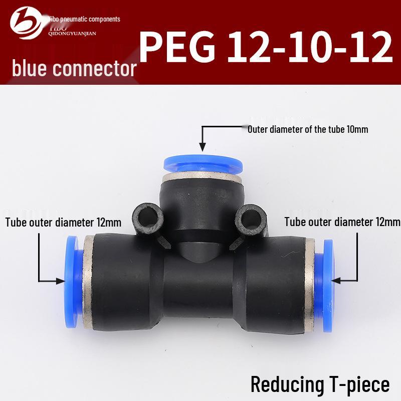 Wirtschaftlicher blauer pneumatischer Schnellkuppler: Gerade, T-Stück, Vierweg, Fünfweg, Reduzierstück für PU/PE/PY/PZA/PK/PV