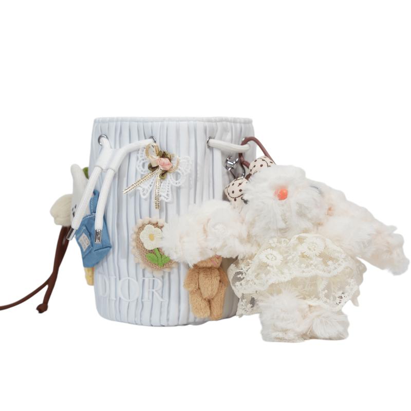 Dior Tasche [Personalisierte Kosmetiktasche] Weiß Baumwolle Hase Spaß Nische Trendy High-End Niedlich Einfach Modisch Vielseitig Klassisch Exquisit Aufbewahrung Tragbar