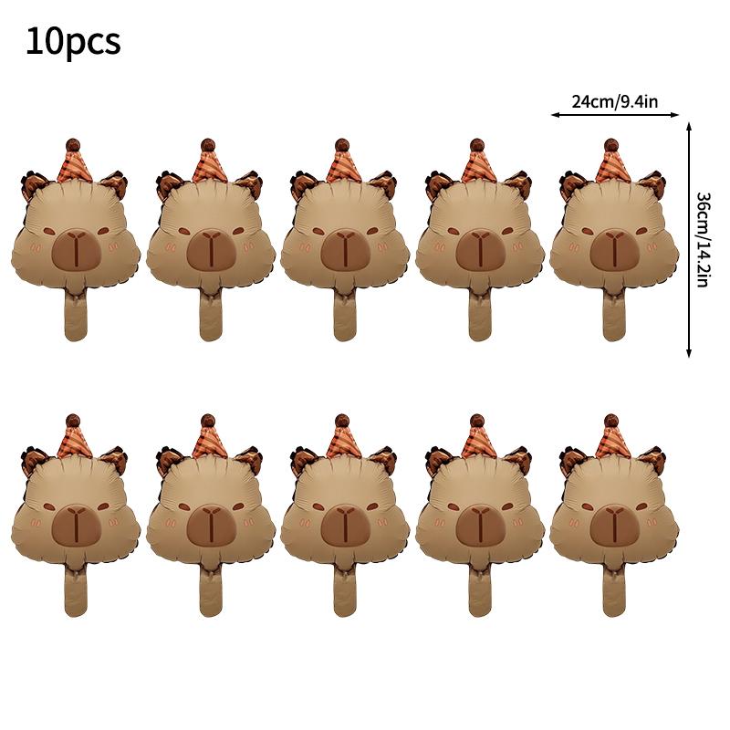 1-10 STÜCKE Capybara Aluminiumfolienballon Barballons Capybara Ballons für Babyparty Dekoration Baras Globos De Capibara