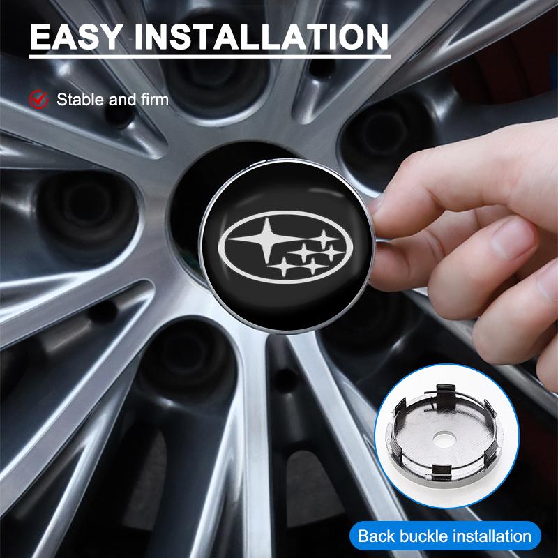 4pcs 60mm Car Wheel Center Hub Center Cap Rim Hub Dustproof Cover Emblemem For Subaru Forester SG SJ SH Crosstrek Legacy Tribeca XV