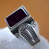 Environmentally Friendly Alloy, New Retro Men's Ring, Domineering Black Drip Hollow Engraved Men's Ring