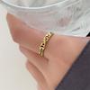 Gold-Plated Titanium Steel Star & Moon Ring – Japanese-Korean Retro Style for Women