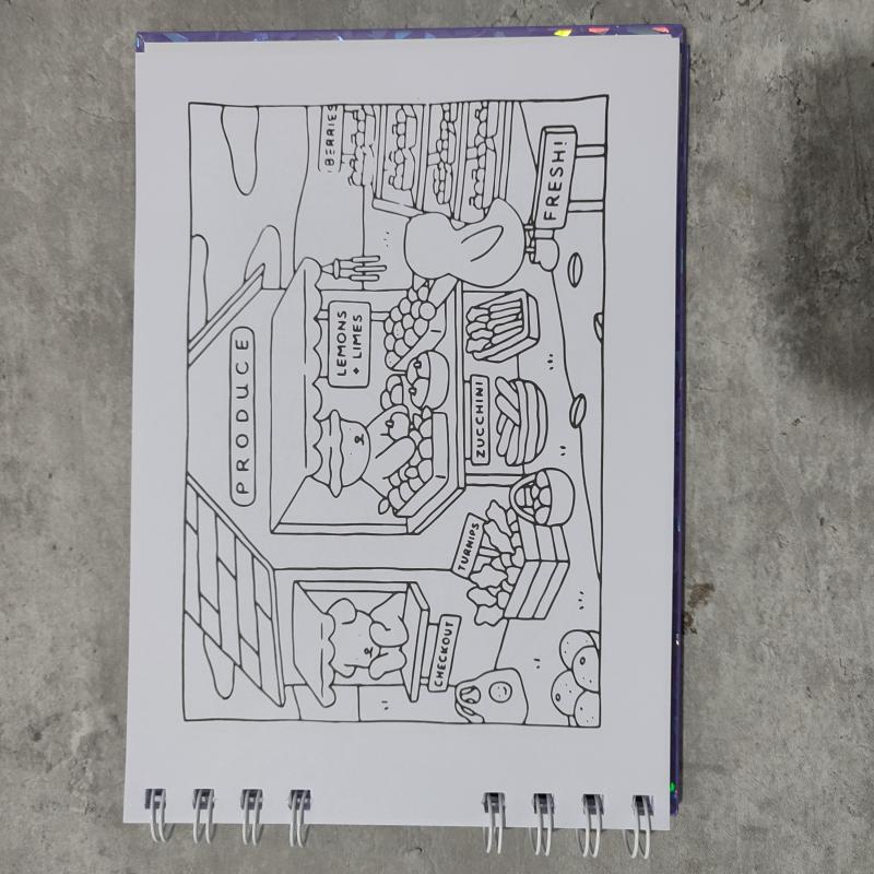 Kreativní roztomilé postavičky kapybary omalovánky dětské omalovánky zvířecí téma graffiti malovací kniha dárek k narozeninám pro děti