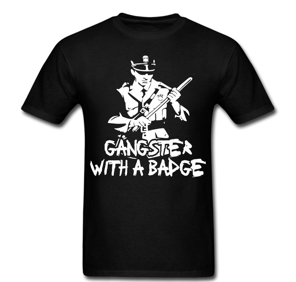 

Gangster With A Badge Cop Police T shirt tee 4XL