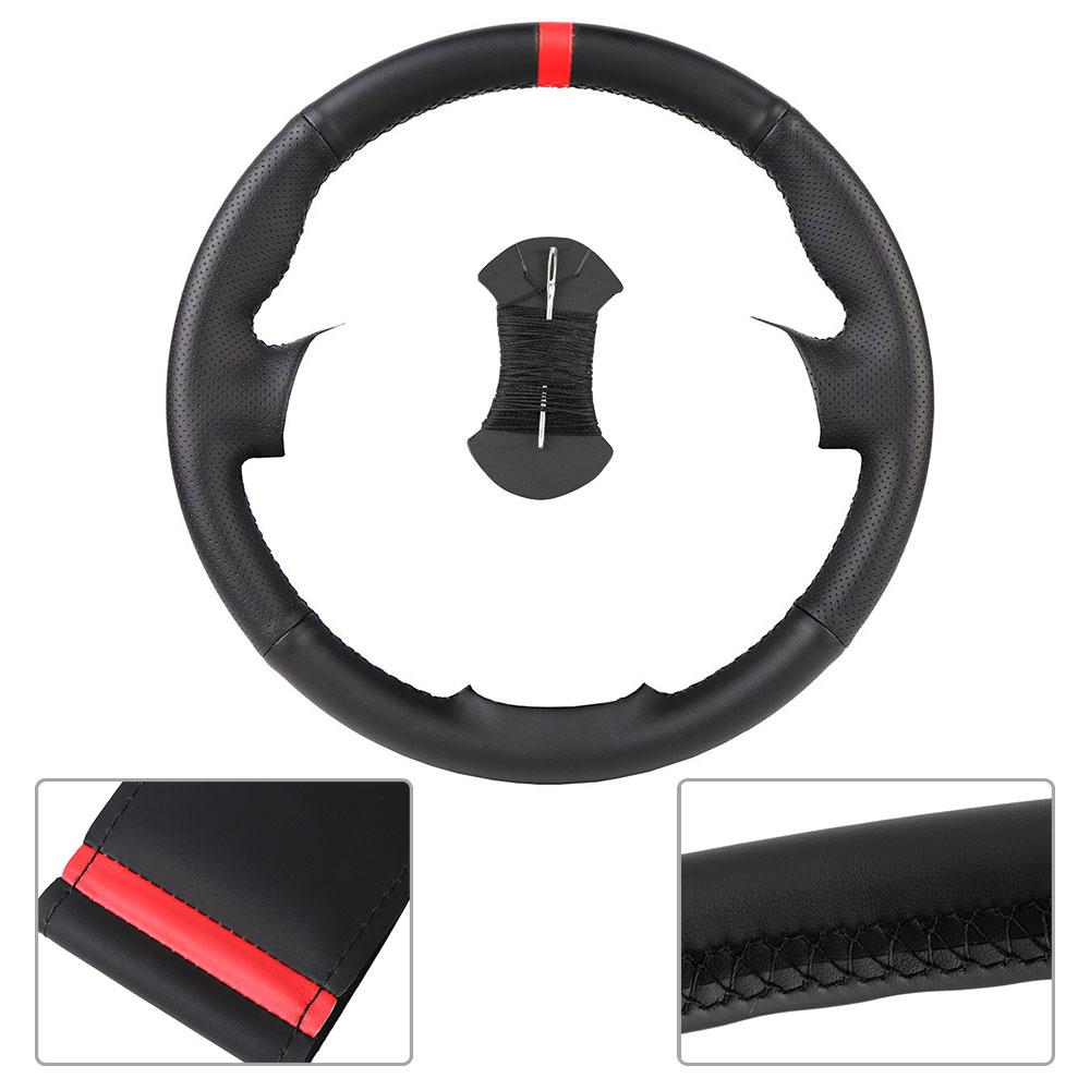 Car Steering Wheel Cover For Jeep Compass Grand Cherokee Wrangler Patriot 2012-2014 Soft Suede Leather Steering Wheel Hand-sewn